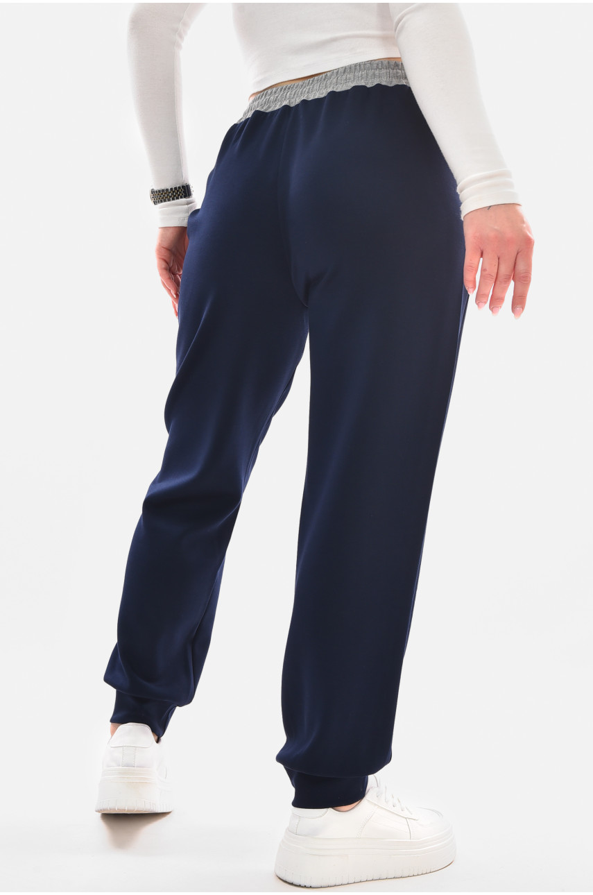 Спортивные штаны женские тёмно-синего цвета 9641-3 210057