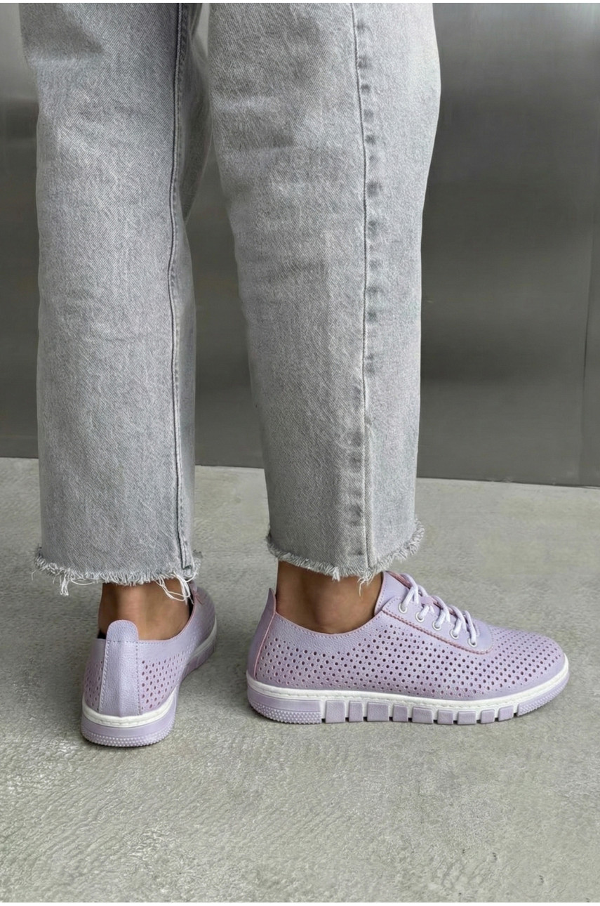 Мокасины женские сиреневого цвета L-63 210060