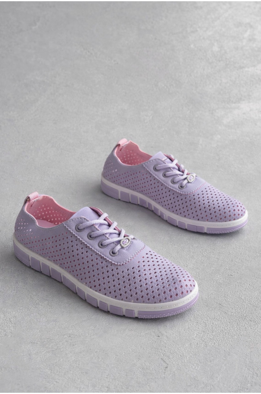 Мокасины женские сиреневого цвета L-63 210060
