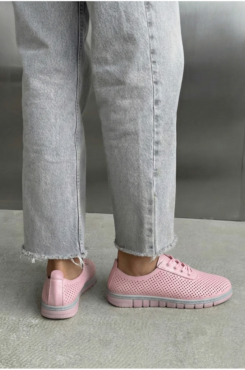 Мокасины женские розового цвета L-112 210062