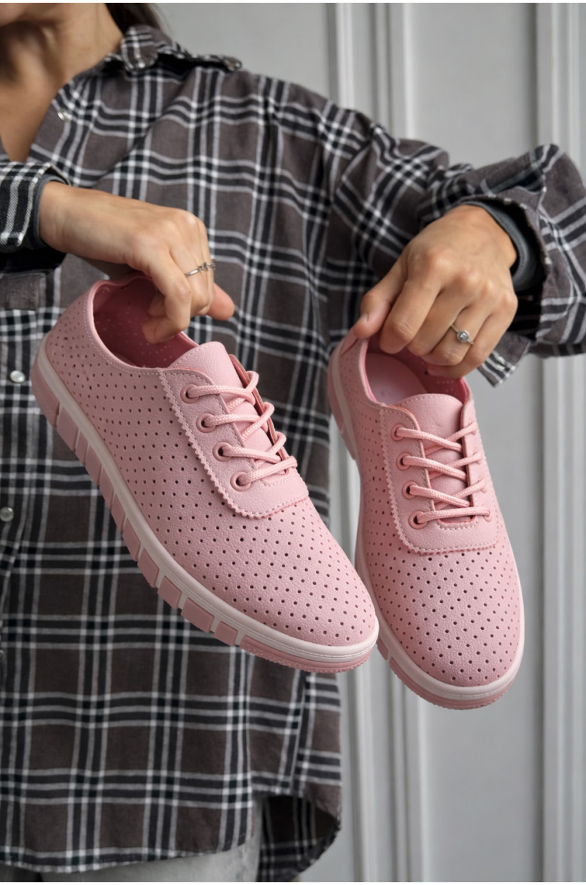 Мокасины женские розового цвета L-54 210065