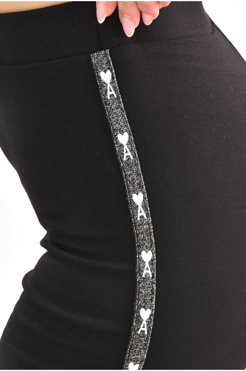 Лосины женские однотонные черного цвета 5033-19 210068