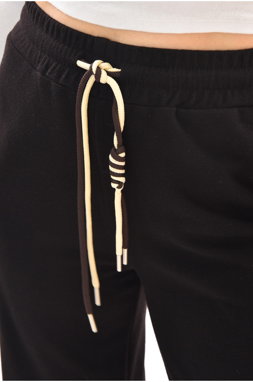 Штаны женские однотонные черного цвета 9756-2 210070