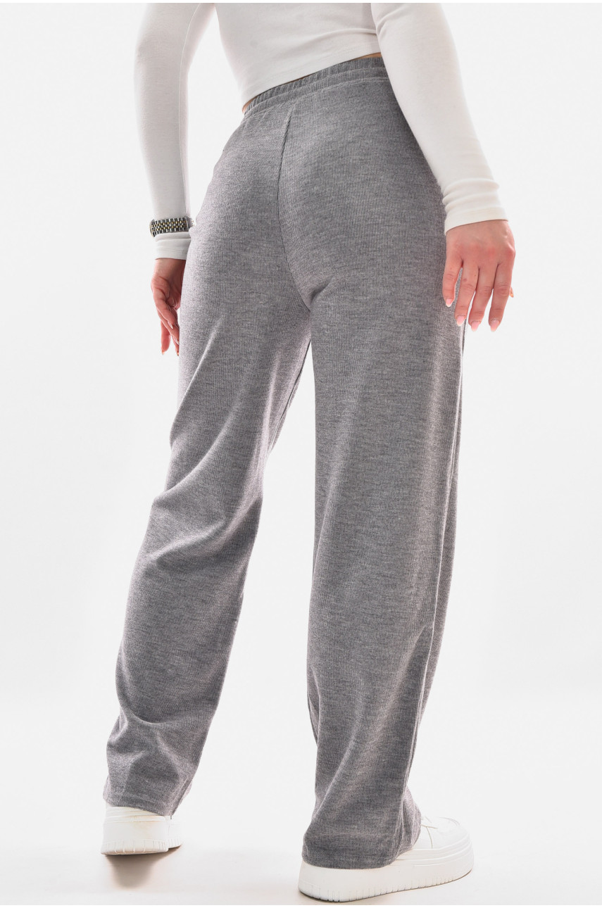 Штаны женские однотонные серого цвета 9756-2 210071