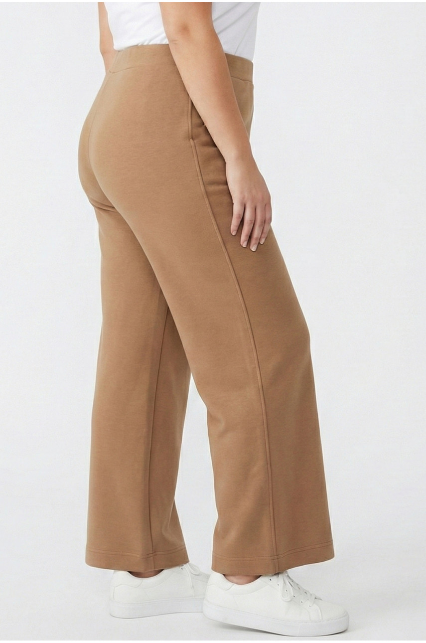 Штаны женские однотонные бежевого цвета 210085