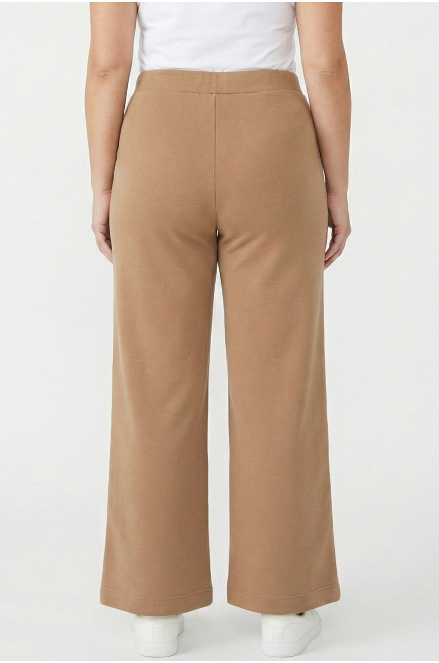 Штаны женские однотонные бежевого цвета 210085