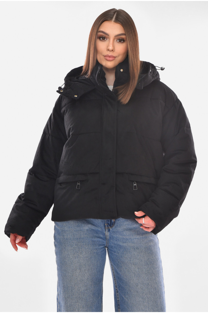 Куртка женская демисезонная черного цвета 6706 210097