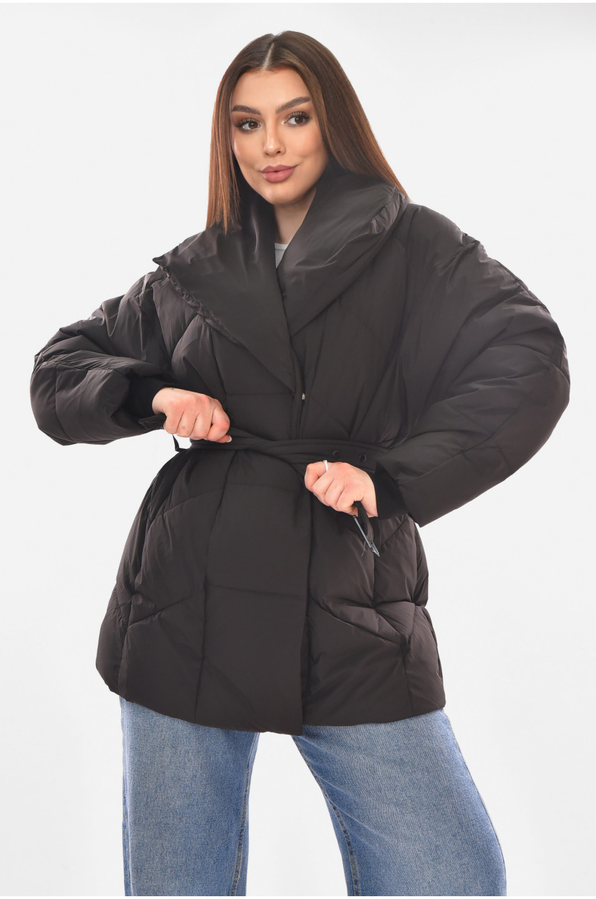 Куртка женская демисезонная черного цвета 519 210103