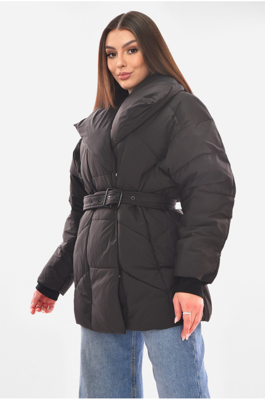 Куртка женская демисезонная черного цвета 519 210103