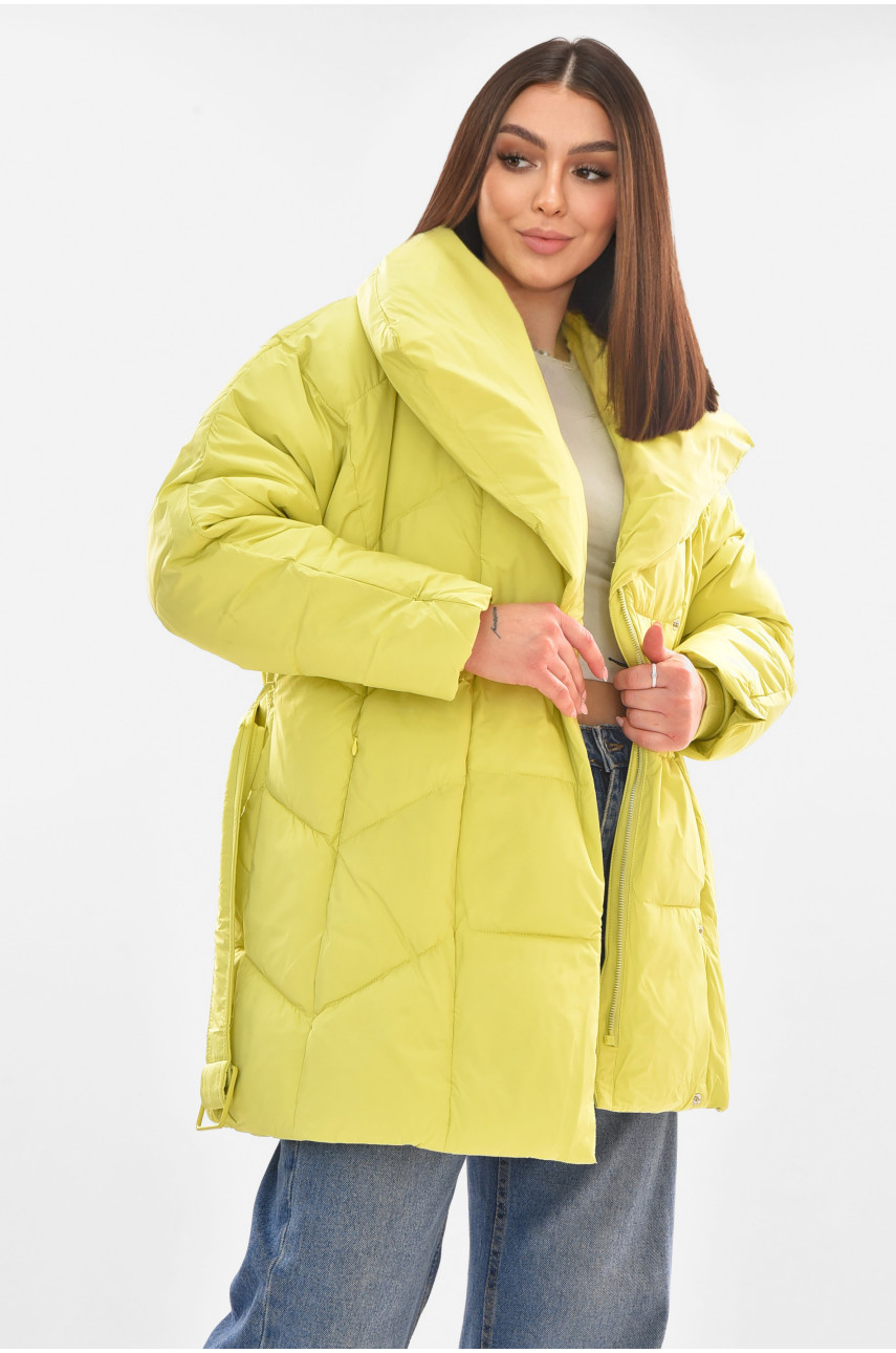 Куртка женская демисезонная салатового цвета 519 210104