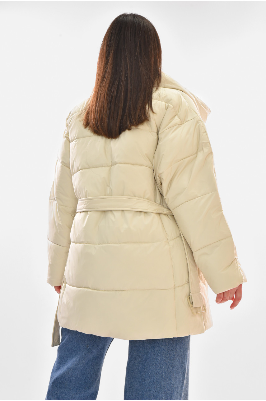 Куртка женская демисезонная светло-бежевого цвета 519 210105