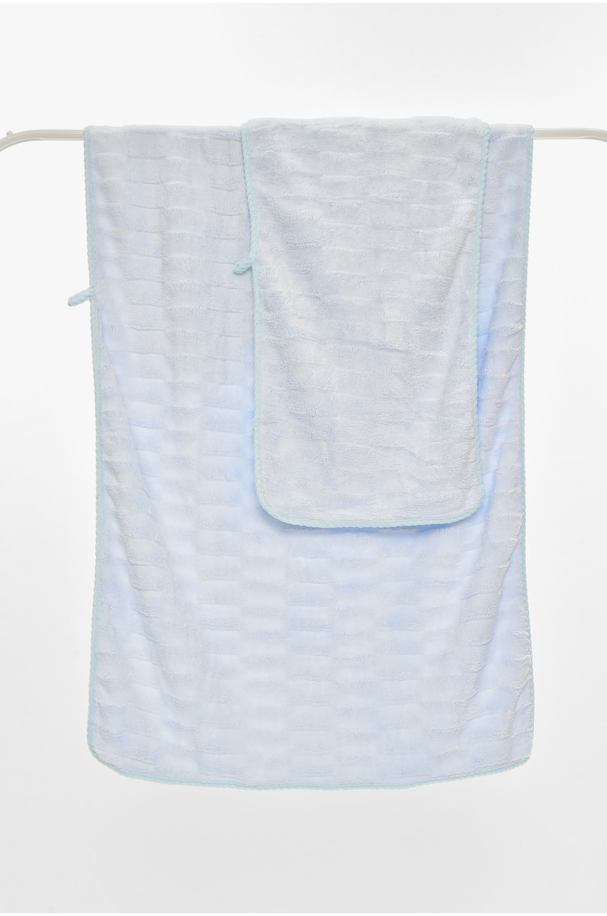 Набор однотонных полотенец из микрофибры банное+для лица светло-серого цвета 98-982 210116