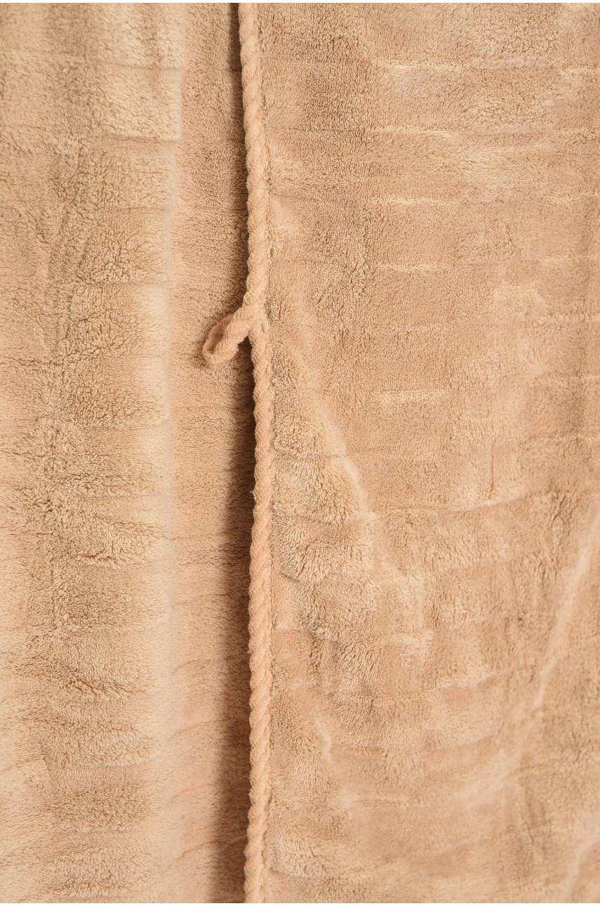 Набор однотонных полотенец из микрофибры банное+для лица светло-бежевого цвета 98-982 210118