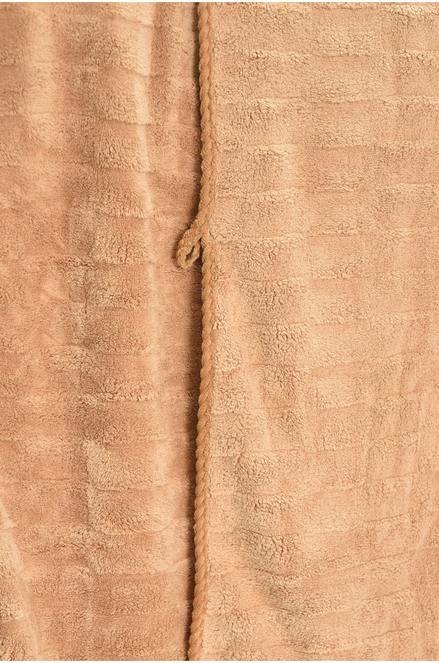 Набор однотонных полотенец из микрофибры банное+для лица бежевого цвета 98-982 210119