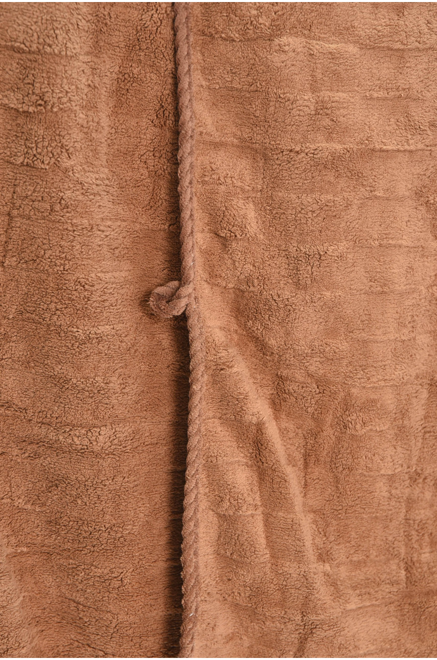 Набор однотонных полотенец из микрофибры банное+для лица коричневого цвета 98-982 210120