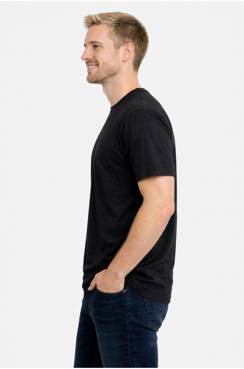 Футболка чоловіча однотонна темно-сірого кольору 210122