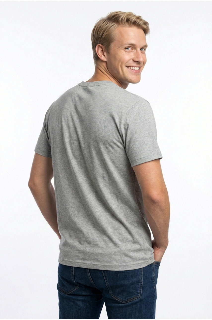 Футболка чоловіча однотонна сірого кольору 210124