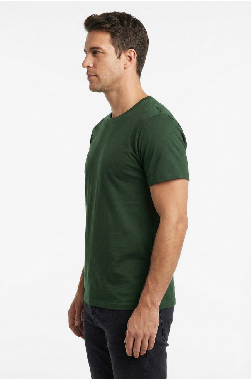 Футболка чоловіча однотонна кольору хакі 210126