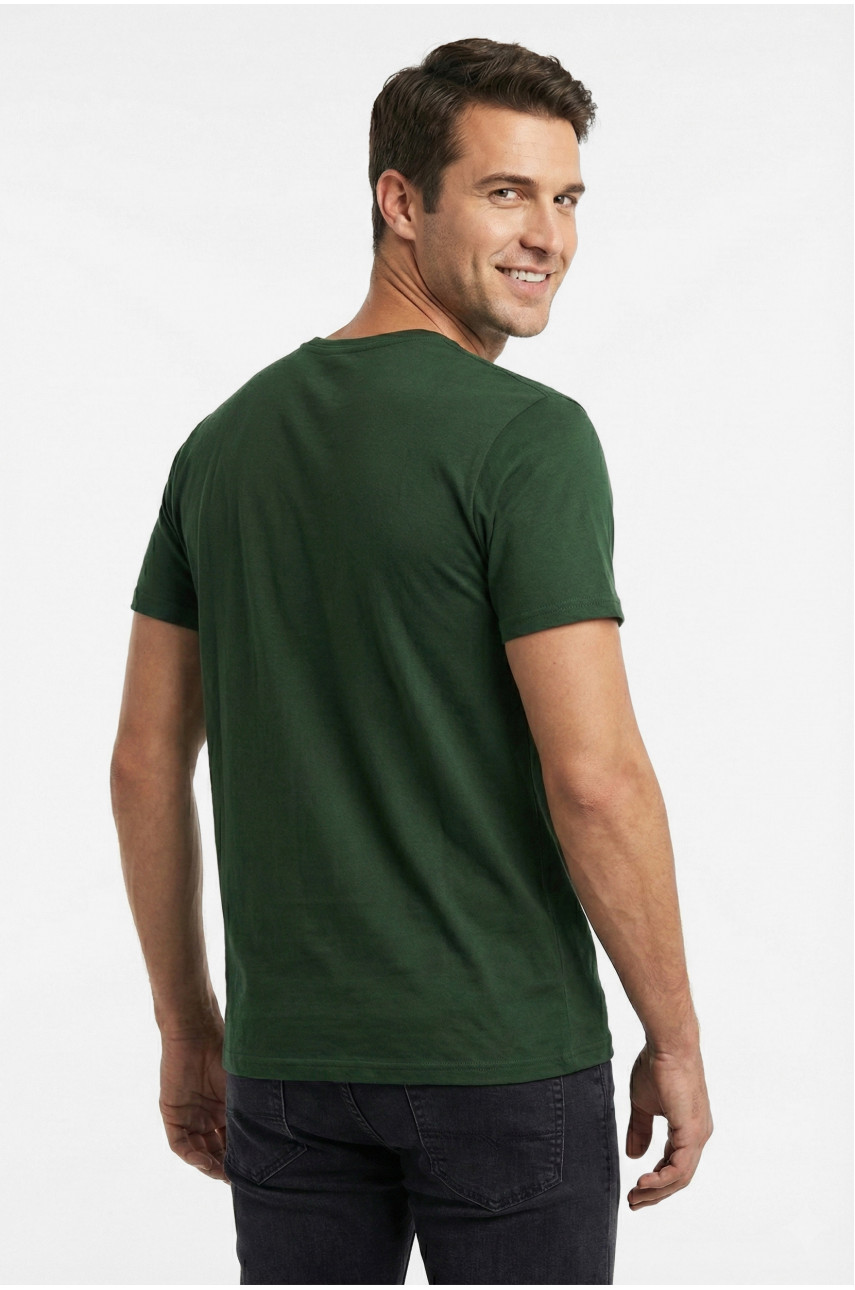 Футболка чоловіча однотонна кольору хакі 210126