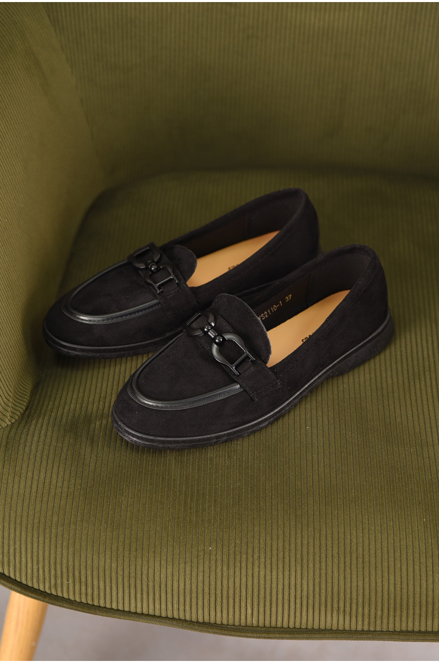 Туфли-лоферы женские черного цвета JН2110-1 210133 Туфли-лоферы женские черного цвета JН2110-1 210133