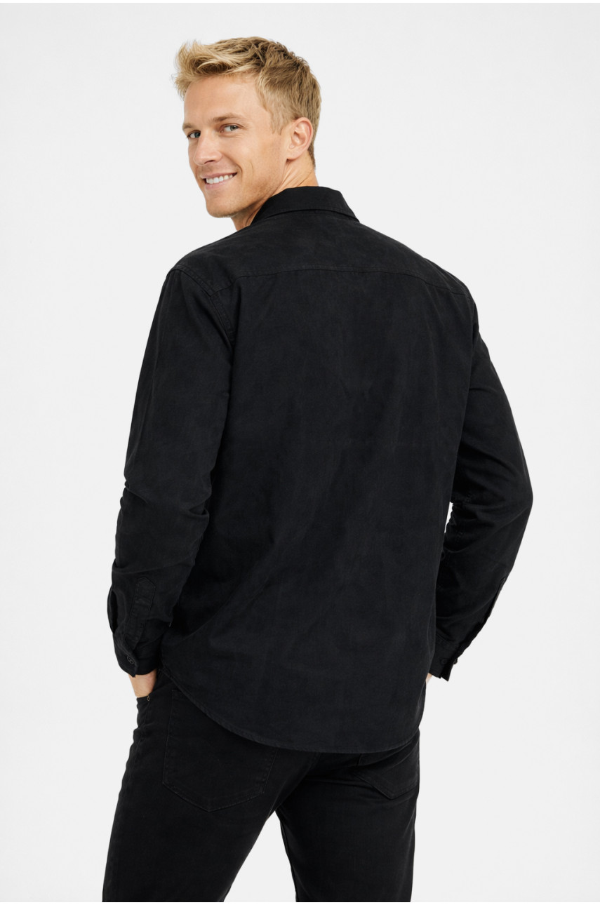 Сорочка чоловіча напівбатальна чорного кольору F1037 210135