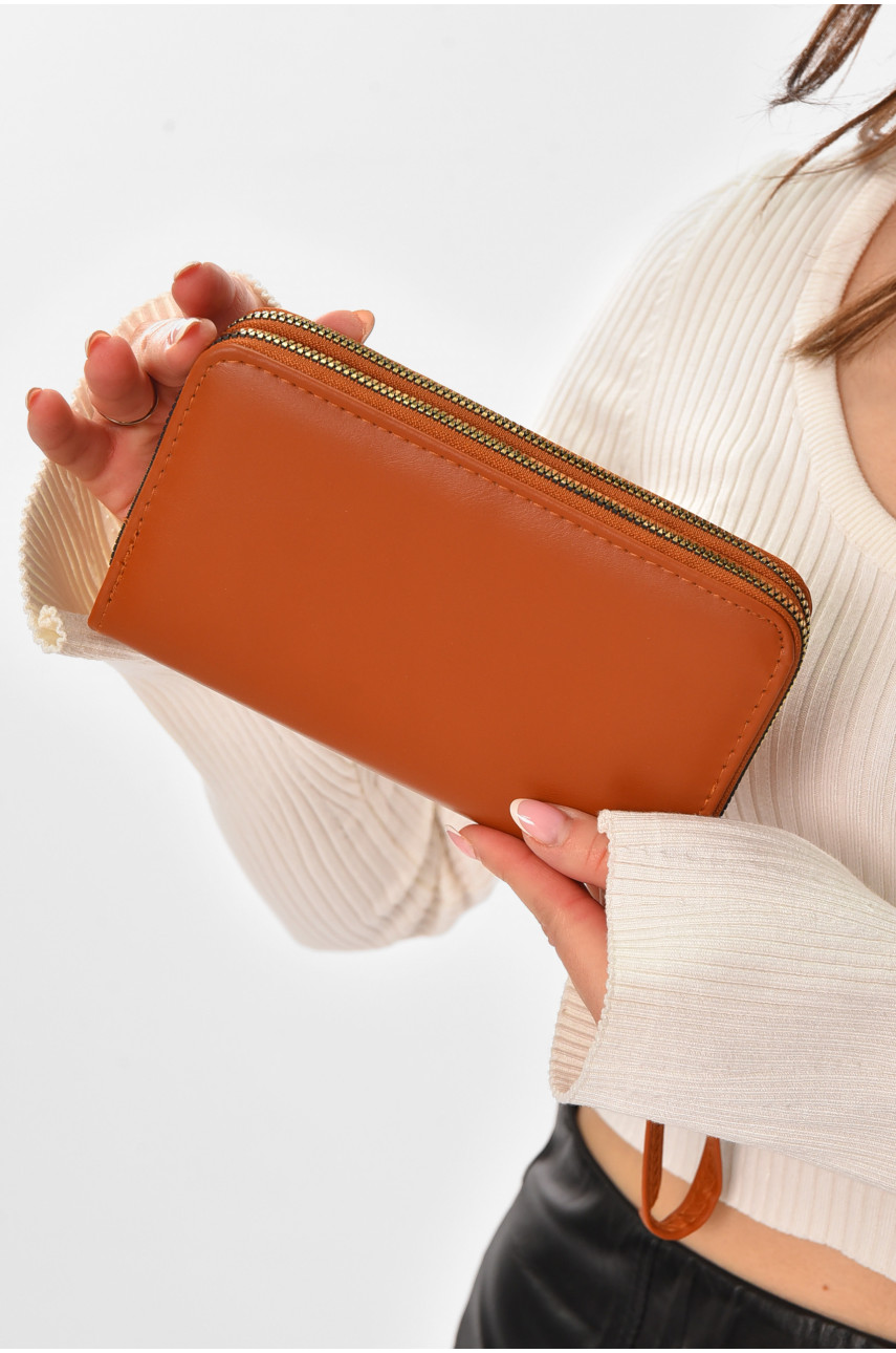 Кошелек женский из экокожи коричневого цвета YZ-311 210140