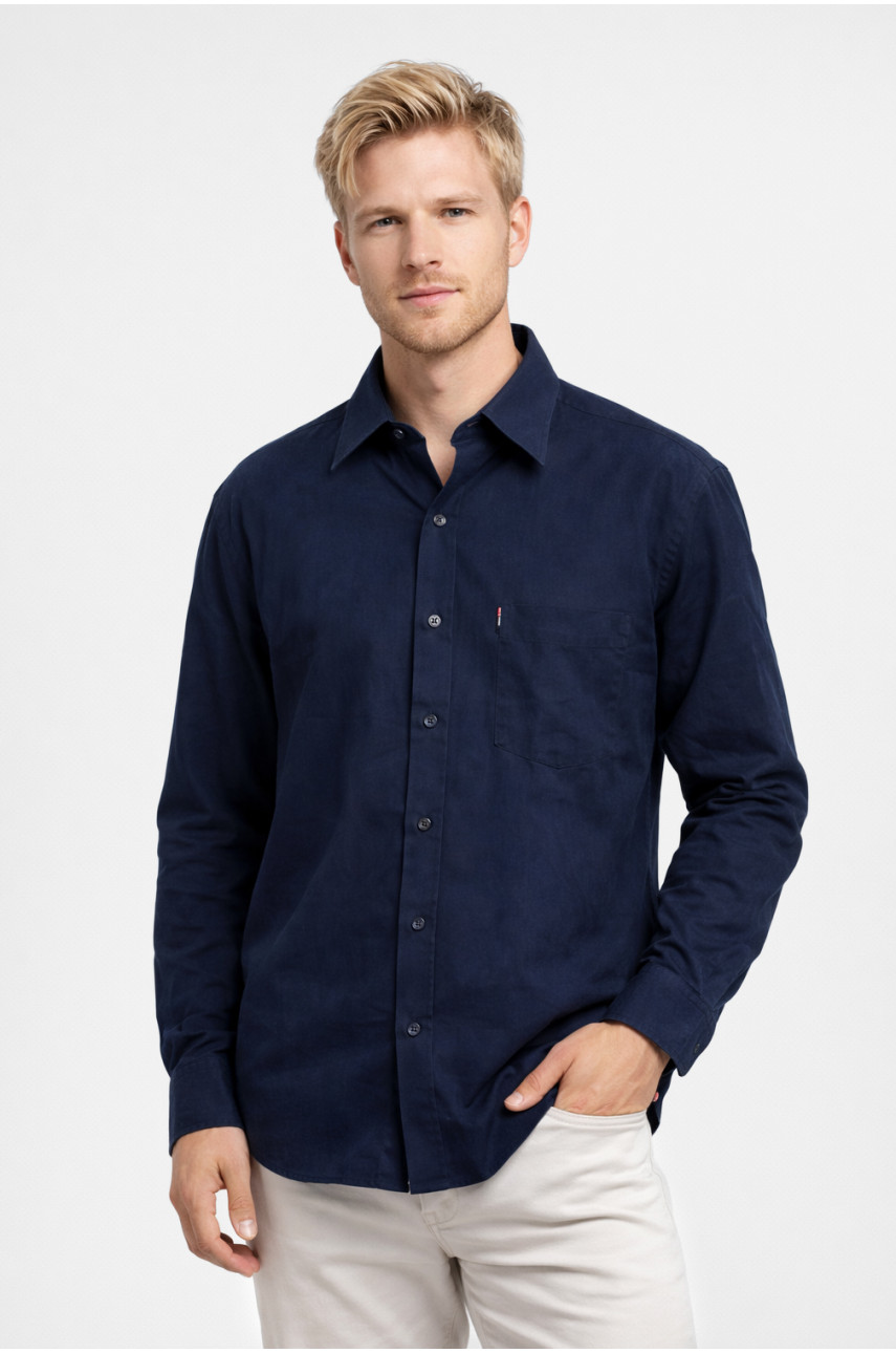 Сорочка чоловіча напівбатальна темно-синього кольору F1036 210143