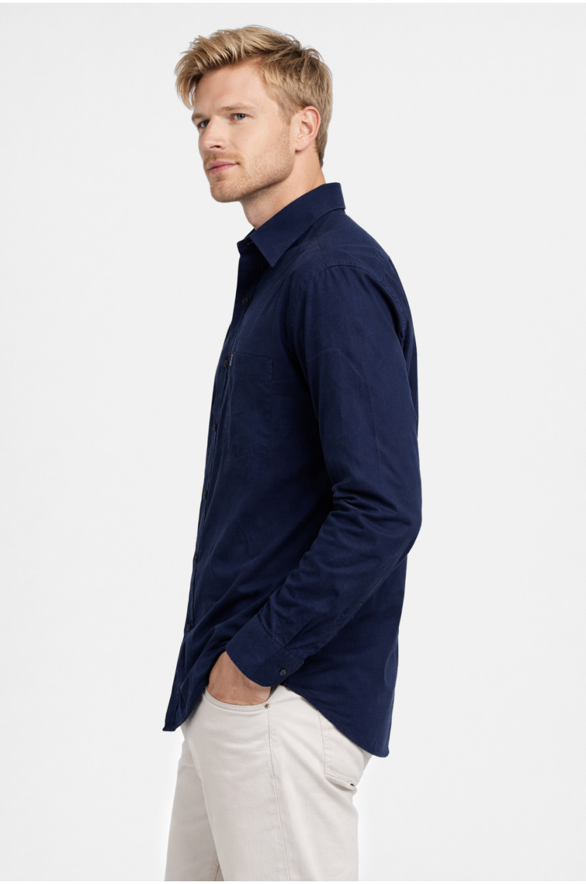 Сорочка чоловіча напівбатальна темно-синього кольору F1036 210143