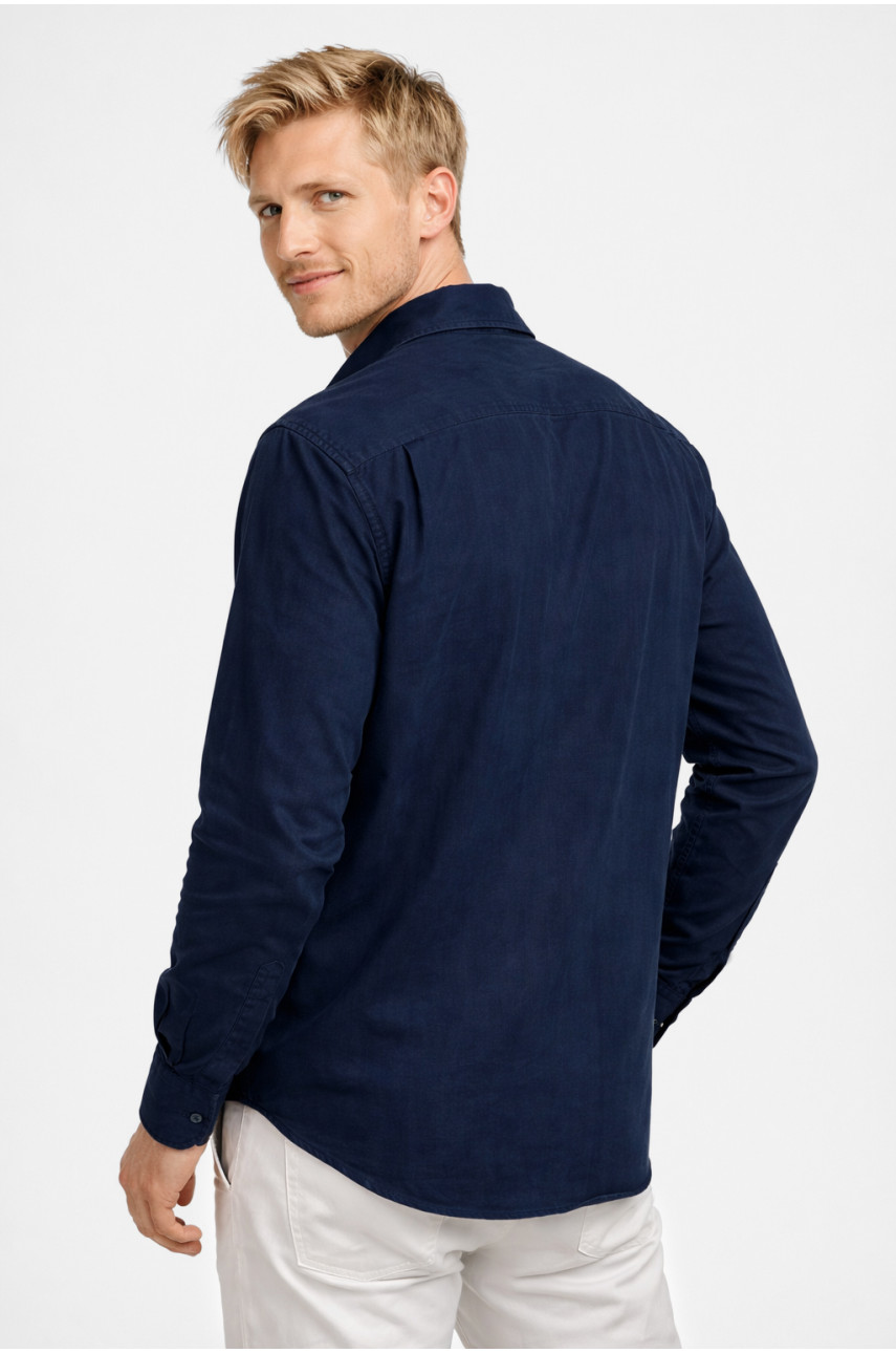 Сорочка чоловіча напівбатальна темно-синього кольору F1036 210143
