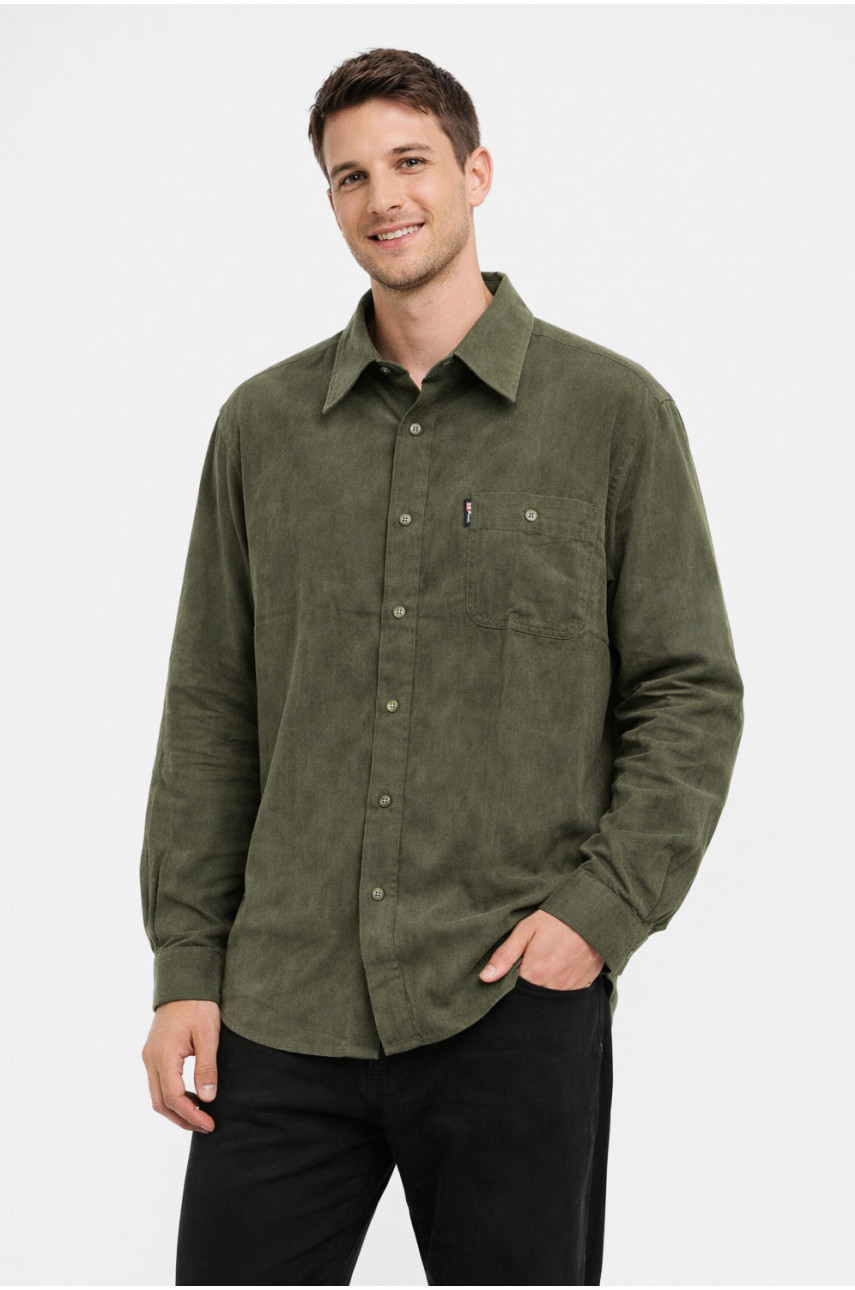 Сорочка чоловіча напівбатальна кольору хакі F1039 210144