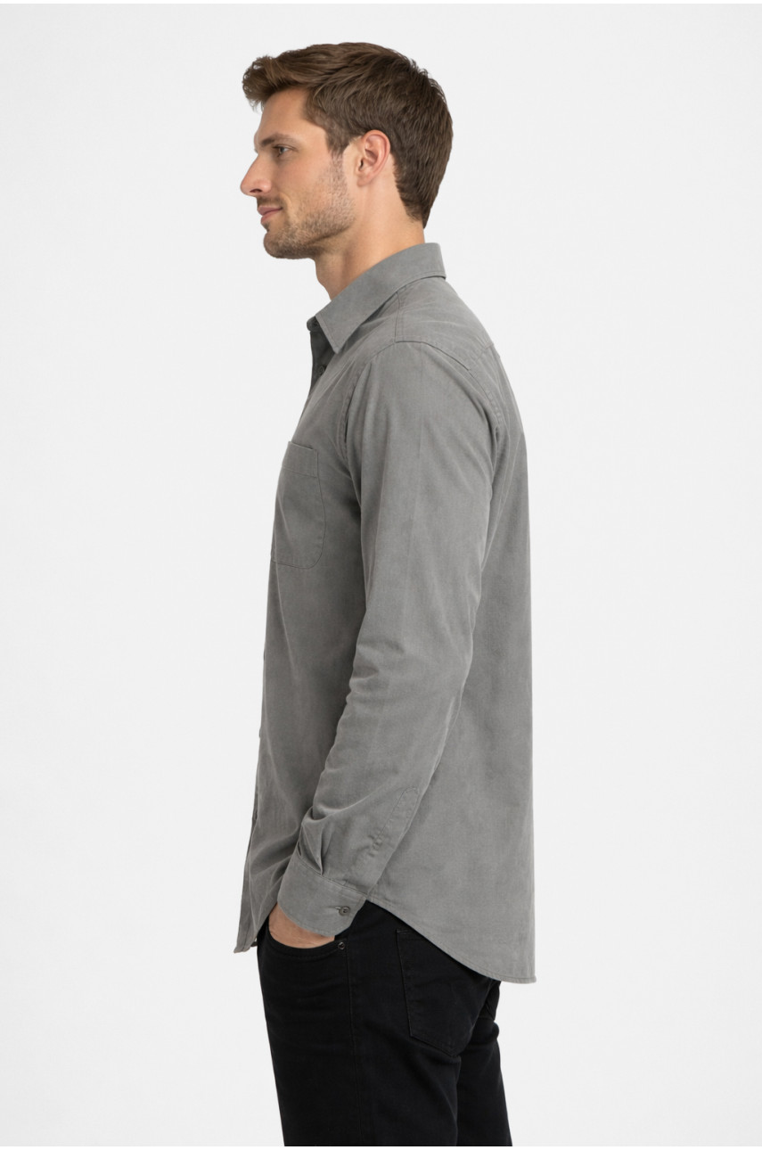 Сорочка чоловіча однотонна сірого кольору F1035 210149