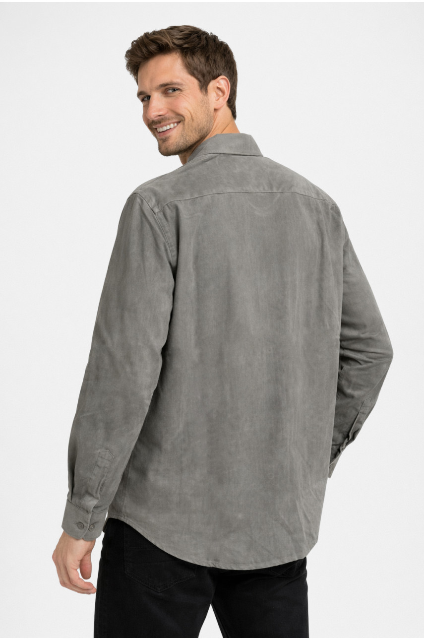 Сорочка чоловіча однотонна сірого кольору F1035 210149