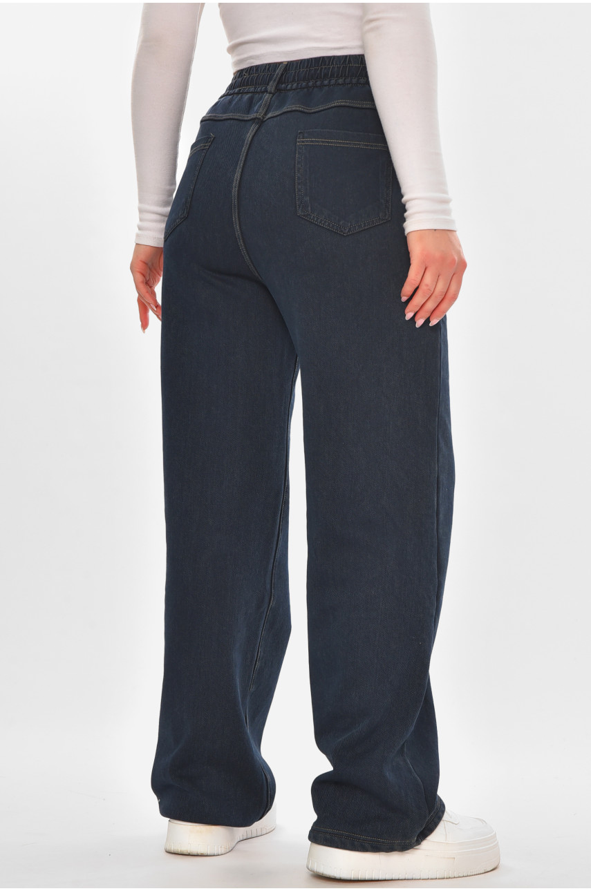 Джинси жіночі утеплені темно-синього кольору А4212 210156