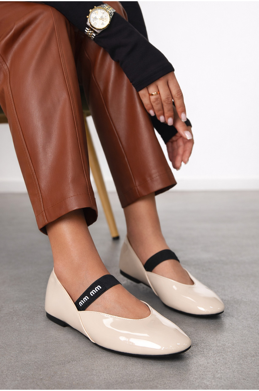 Балетки женские светло-бежевого цвета W 953-8 210195