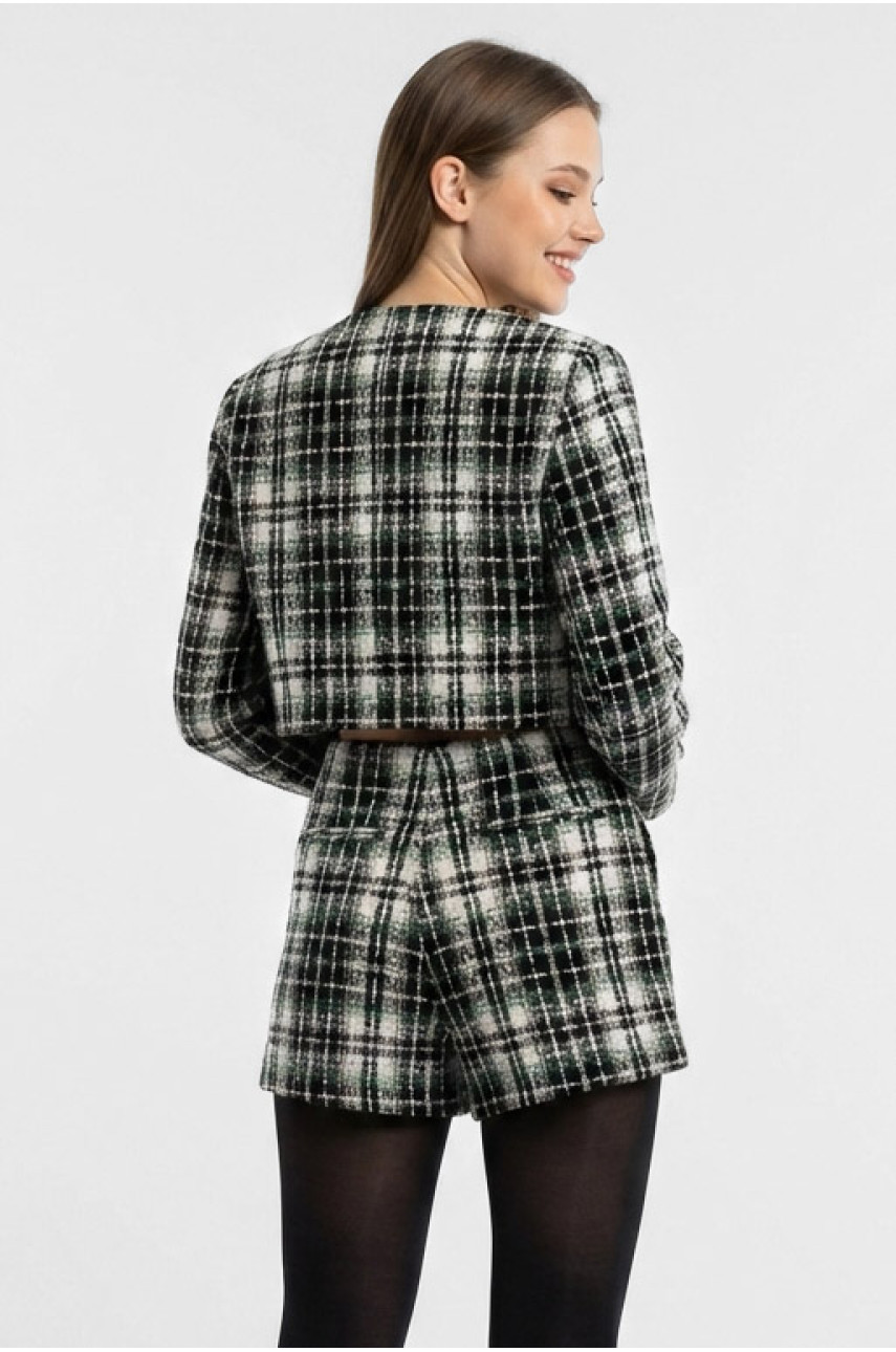Костюм женский твидовый в клетку 6605 210197