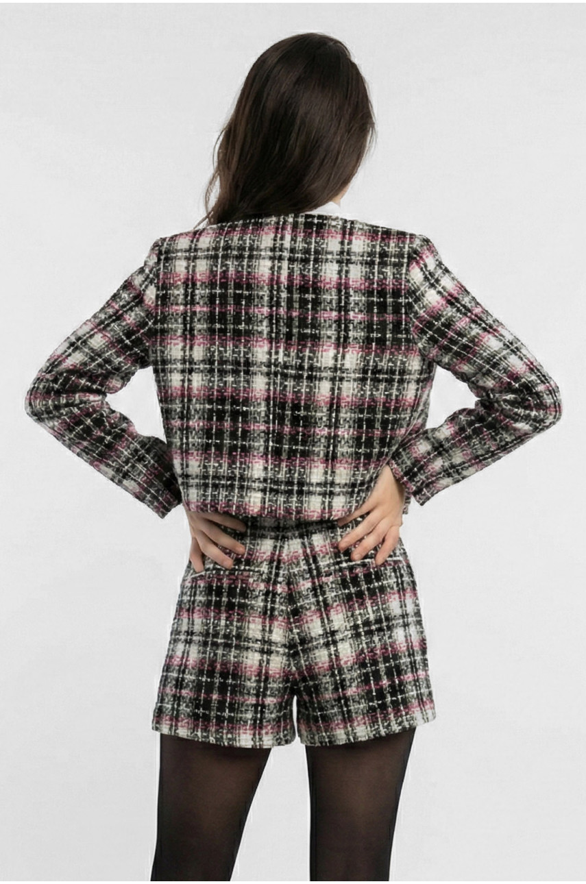 Костюм женский твидовый в клетку 6602 210198