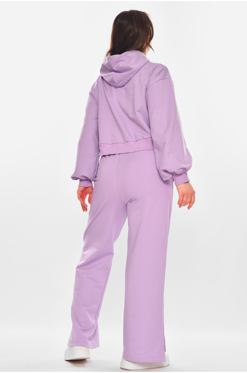 Спортивний костюм жіночий однотонний бузкового кольору 6815 210201