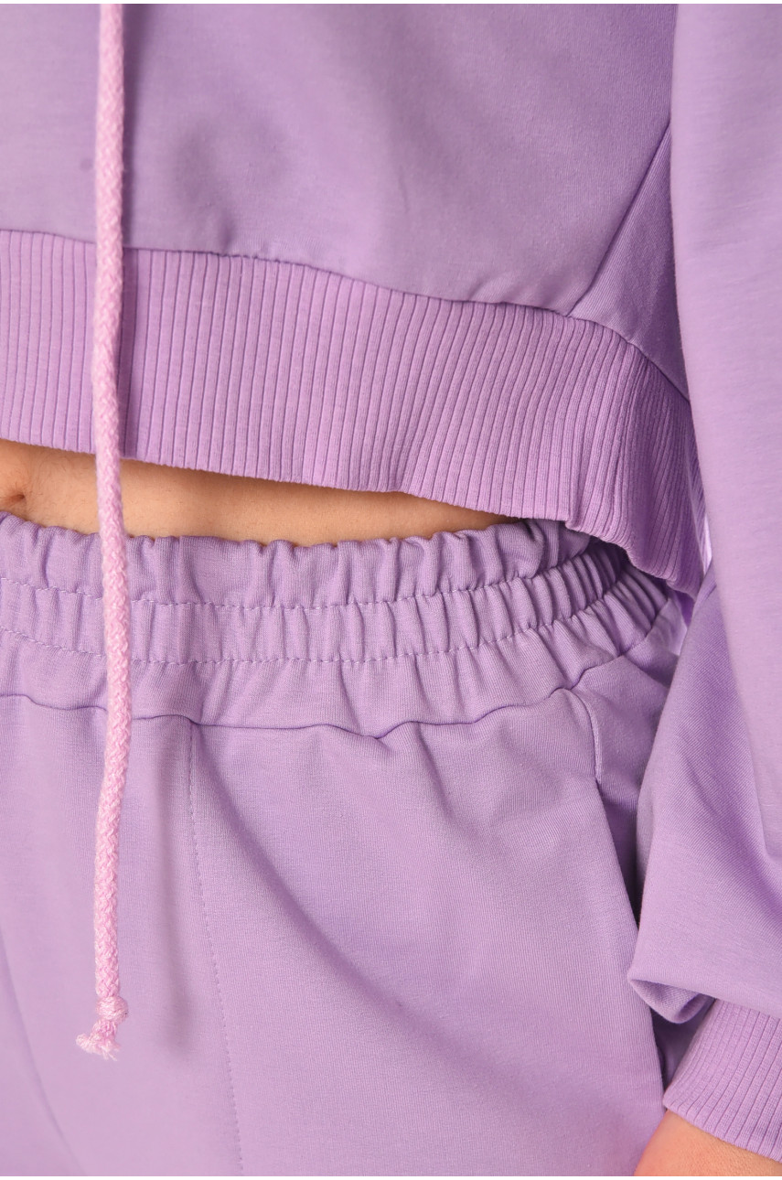 Спортивний костюм жіночий однотонний бузкового кольору 6815 210201