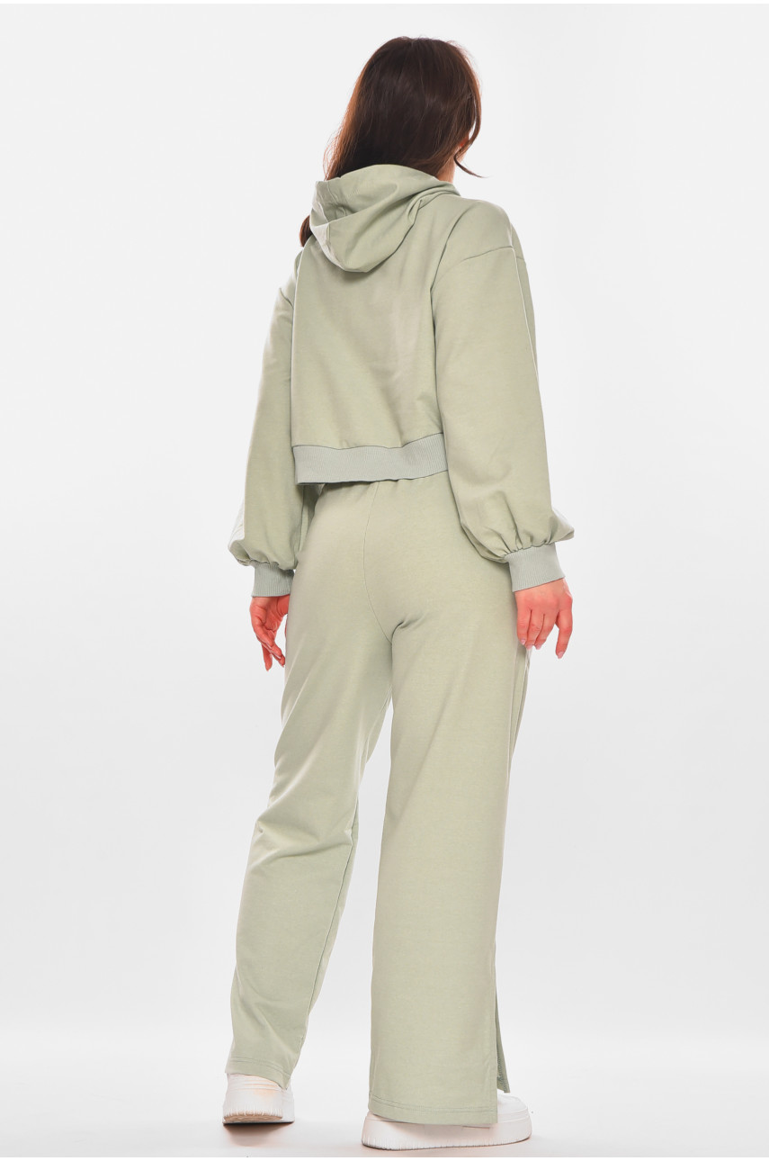 Спортивний костюм жіночий однотонний м'ятного кольору 6822 210202