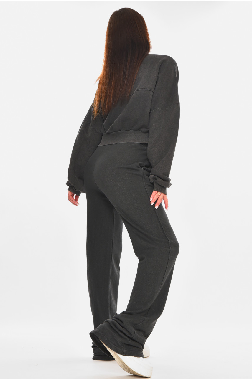 Спортивний костюм жіночий графітового кольору 7281 210213