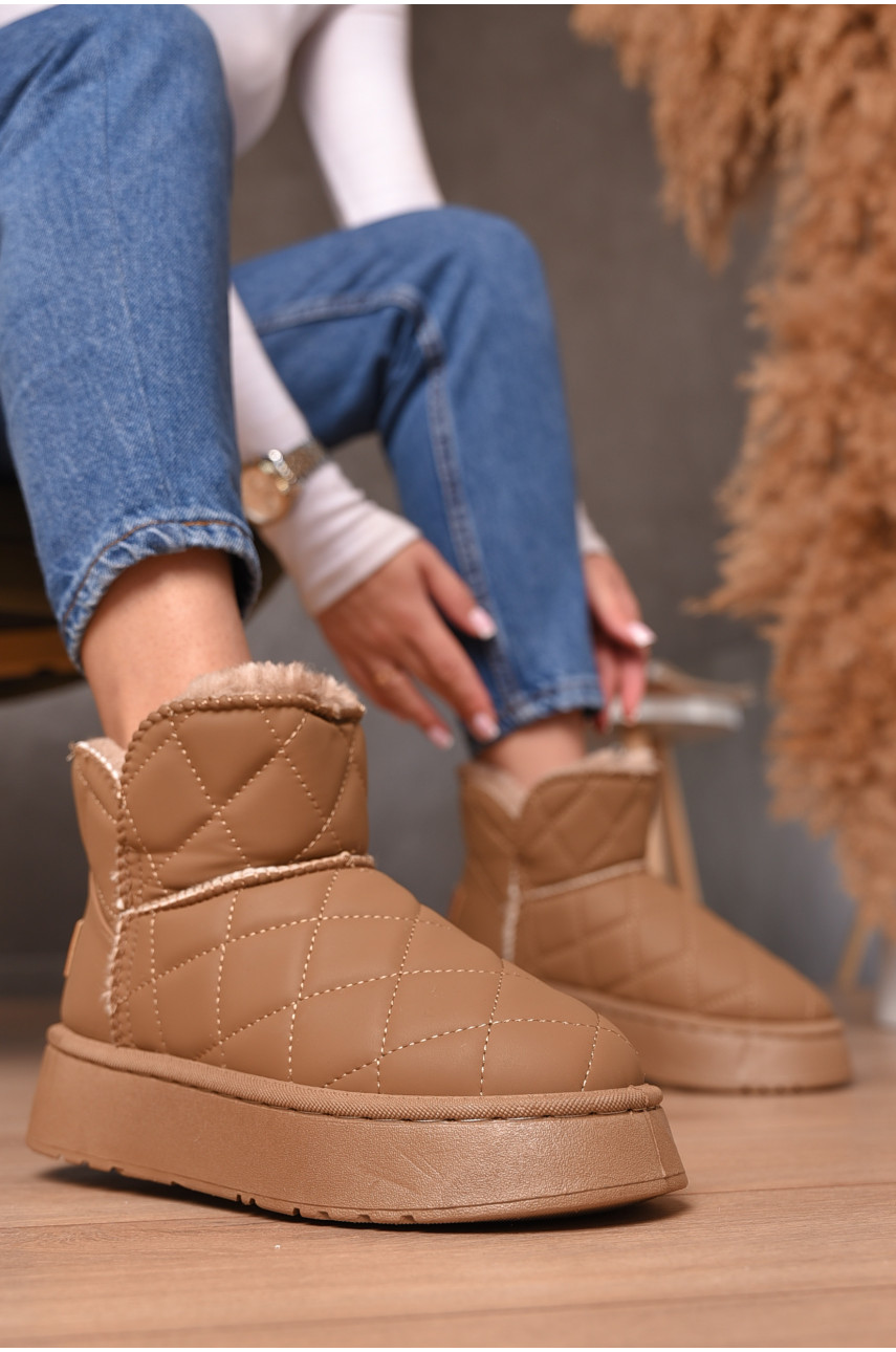 Угги женские на меху бежевого цвета Уценка 79-2 210216