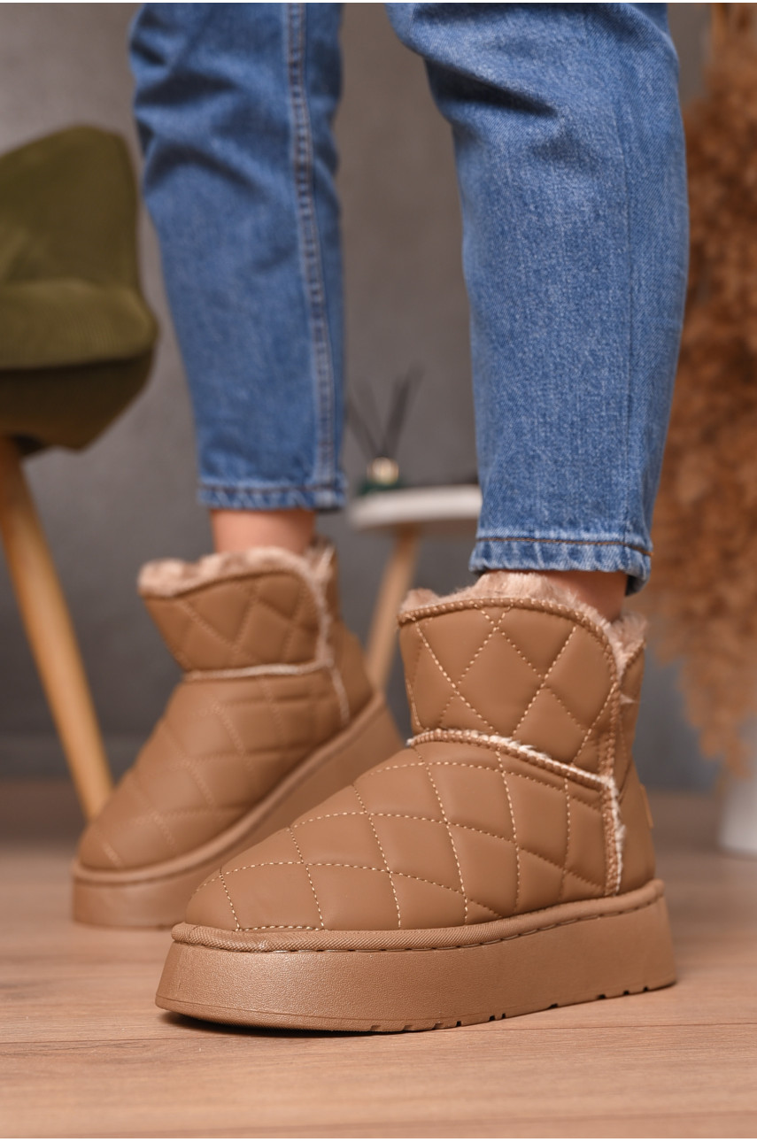 Угги женские на меху бежевого цвета Уценка 79-2 210216