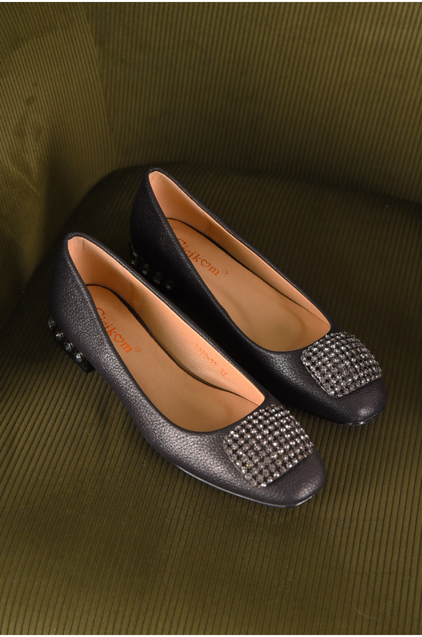 Балетки женские темно-серого цвета 270-22 210222