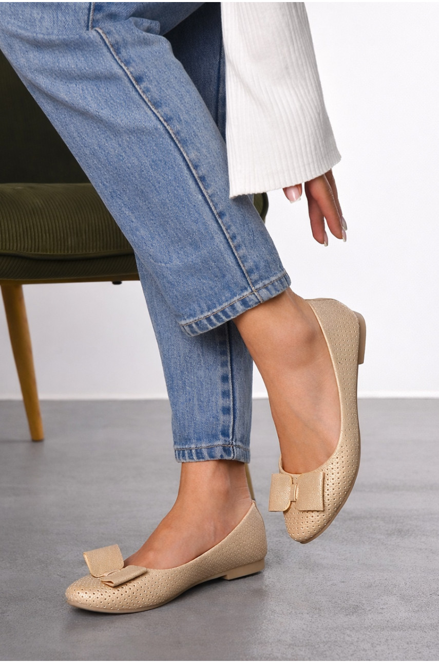 Балетки женские бежевого цвета 283-5 210225