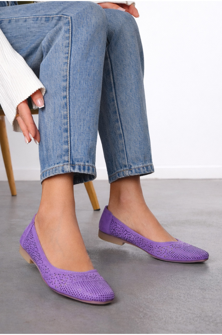 Балетки женские сиреневого цвета 291-16 210228