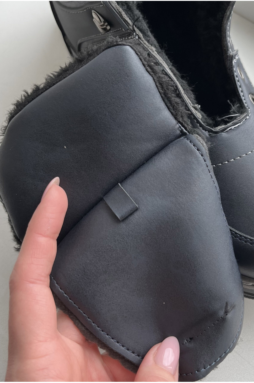 Черевики чоловічі зимові темно-синього кольору Уцінка 2502 210235