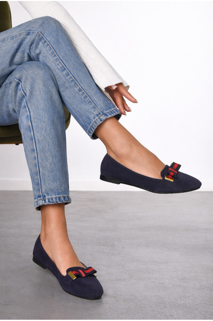 Балетки женские темно-синего цвета 785-4 210236