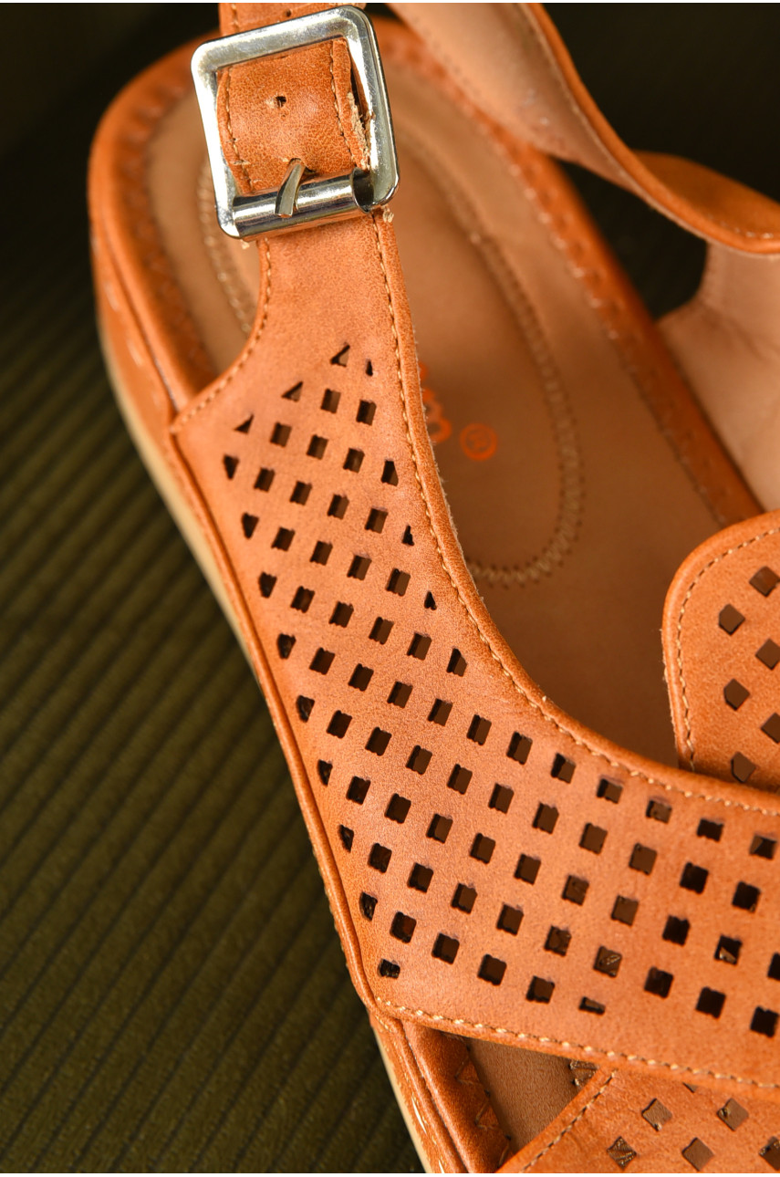 Босоножки женские терракотового цвета 208-10 210238