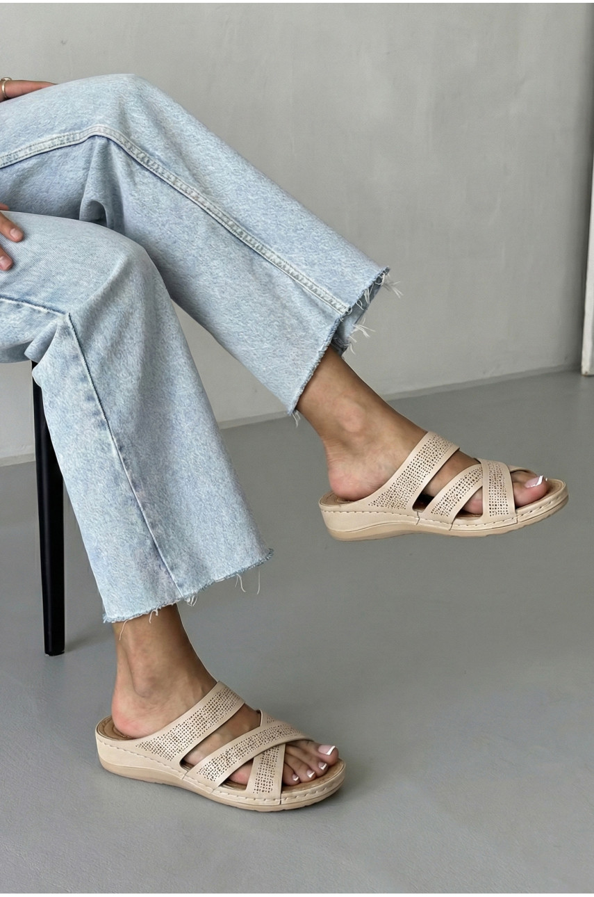 Босоножки женские бежевого цвета 208-11 210239