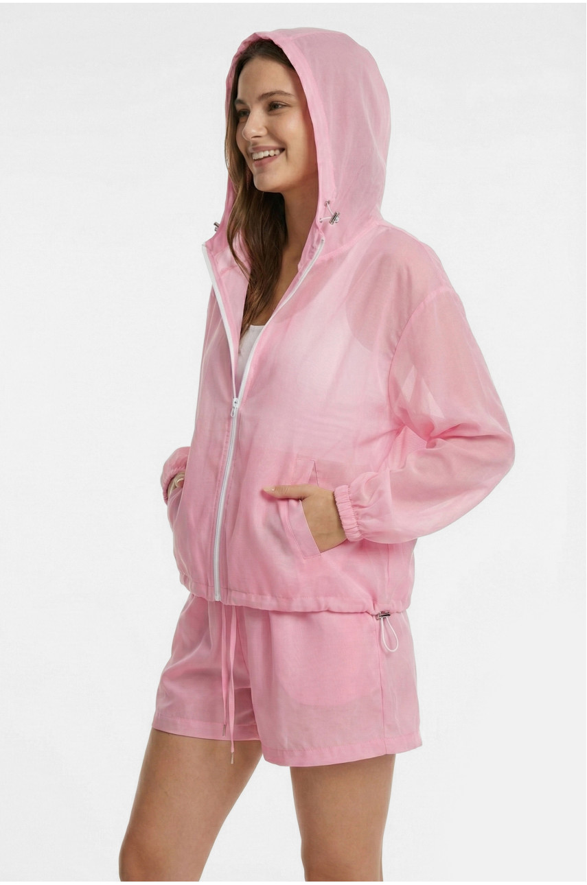 Спортивний костюм жіночий однотонний рожевого кольору 933 210241
